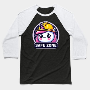 Kawaii unicorn safe zone Baseball T-Shirt